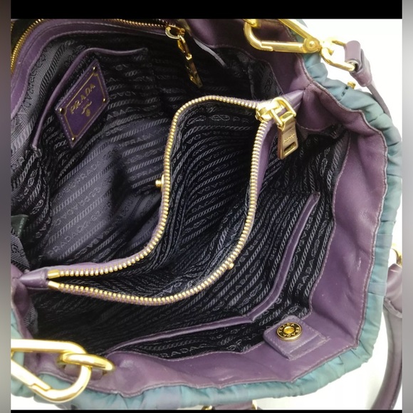 PRADA Tessuto Nylon Gaufre Tote PURPLE 💟💟 - Picture 8 of 11